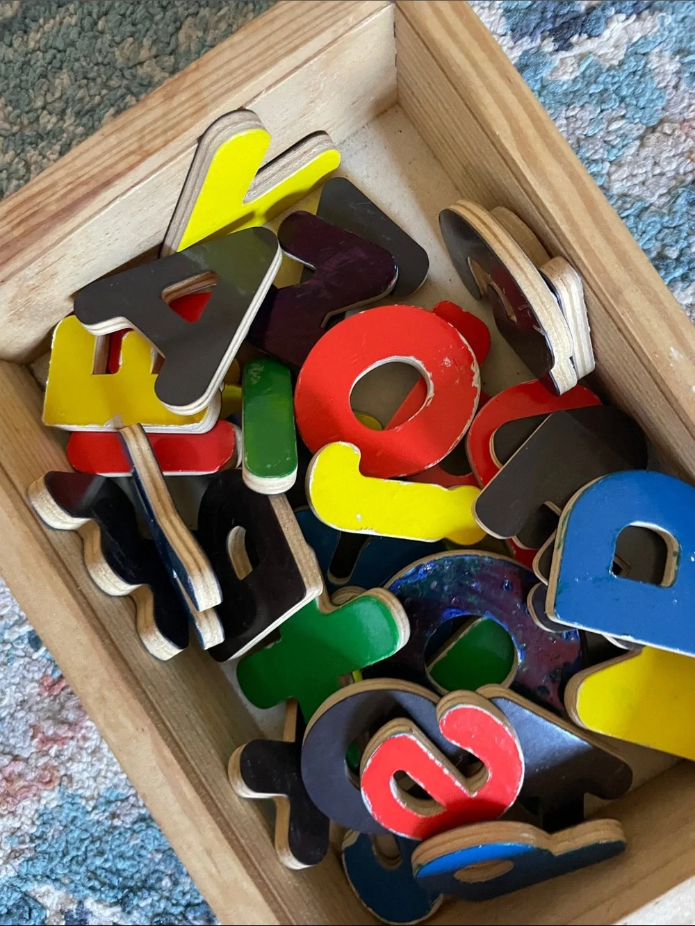 Melissa & Doug Wooden Magnetic Alphabet Letters - Multicolor Kids Toy